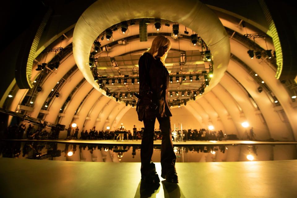 Billie Eilish onstage at the Hollywood Bowl