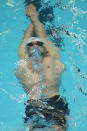 INDIANAPOLIS, IN - MARCH 30: Michael Phelps swims in the men's 400 meter individual medley finals during day two of the Indy Grand Prix @ the Nat at the Indiana University Natatorium on March 30, 2012 in Indianapolis, Indiana. (Photo by Dilip Vishwanat/Getty Images)