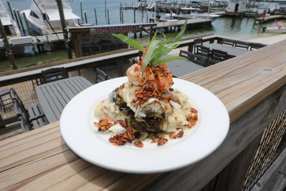 Snapper Destin remains a popular dish at Boshamps Seafood and Oyster House in Destin.