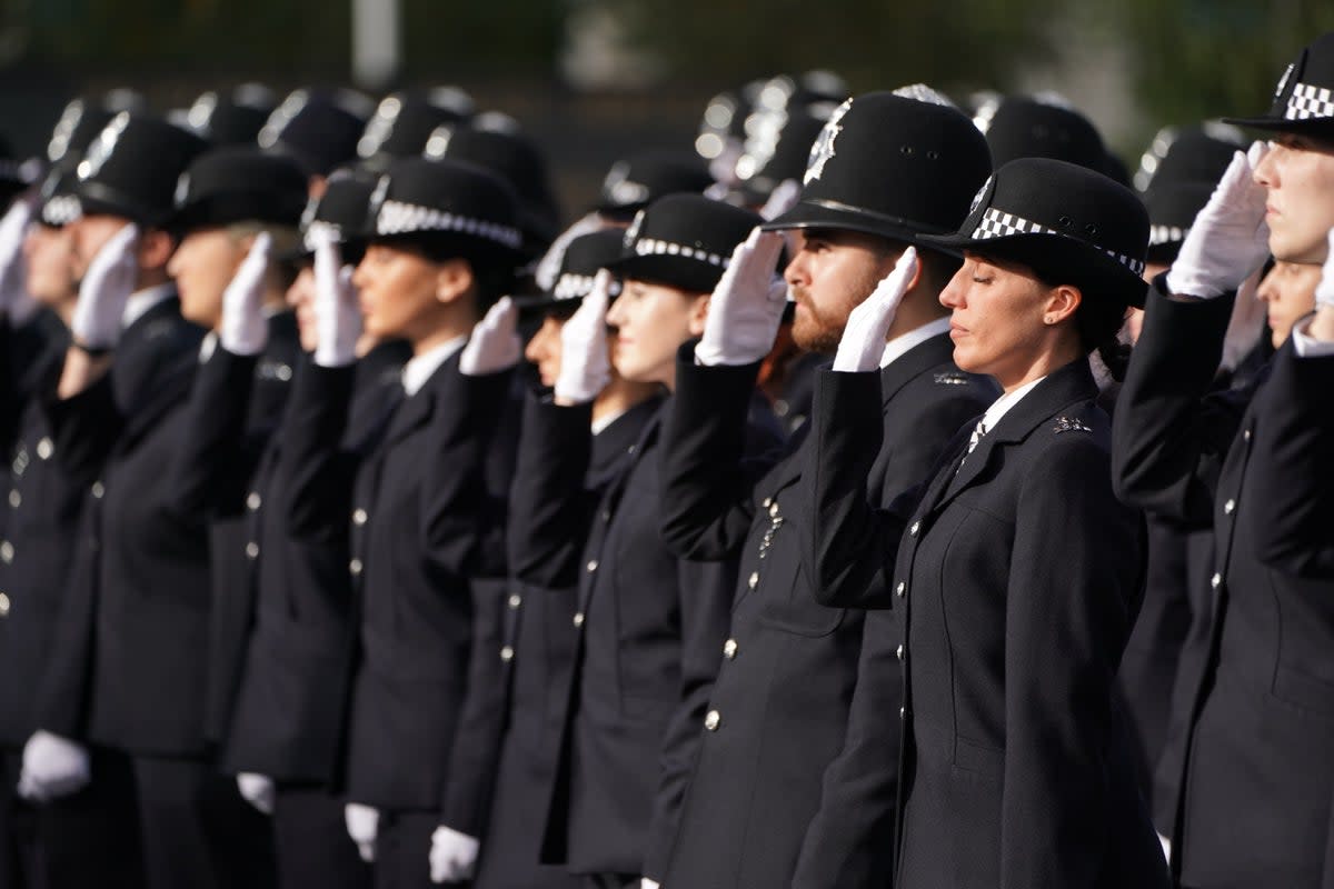 Twenty-two per cent of officers intend to quit in the next two years, a survey revealed  (PA)