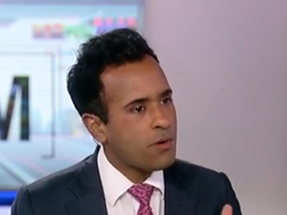 Vivek Ramaswamy on FOX News promoting his "Woke, Inc" book