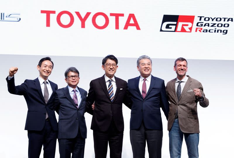 FILE PHOTO: Toyota Motor Corp. incoming President and Chief Executive Koji Sato attends a news conference in Tokyo