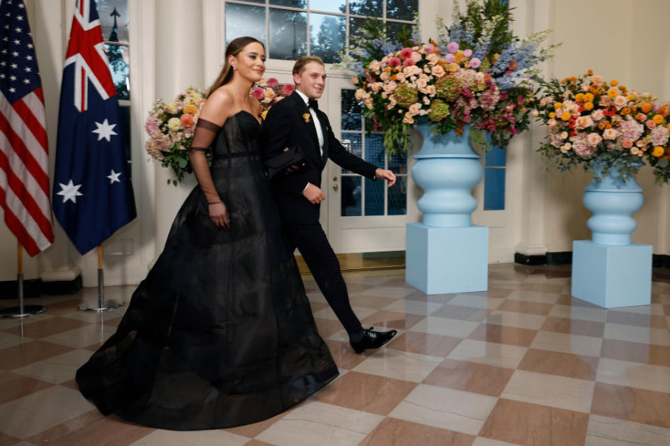 (L-R) Naomi Biden and Peter Neal at the White House State Dinner on Oct. 25 in Washington, DC. 