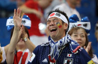 <p>Japan fan looks dejected after the match REUTERS/Marko Djurica </p>