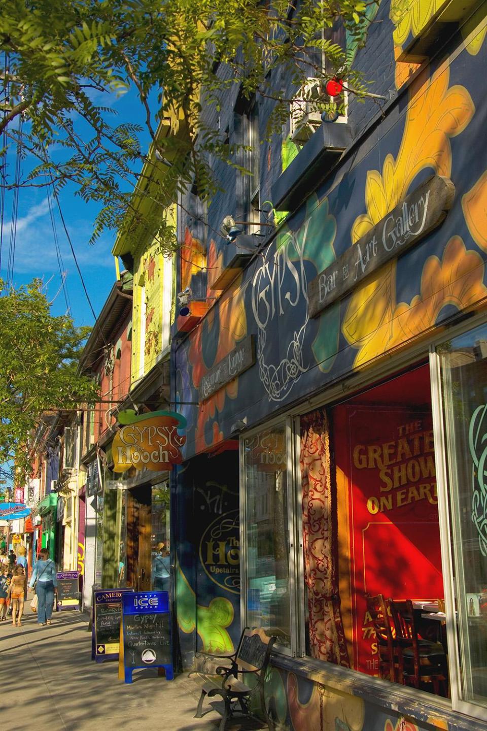 Take a stroll around the trendy boutiques of Queen Street West