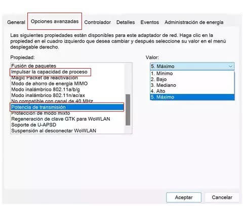 Ajuste para mejorar la conexión EWifi en tu PC.