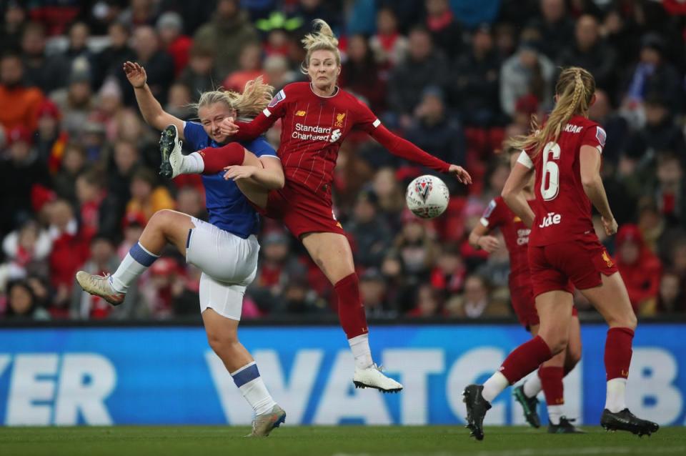 Anfield will host the Women’s Super League match between Liverpool and Everton on Sunday (Nick Potts/PA). (PA Archive)