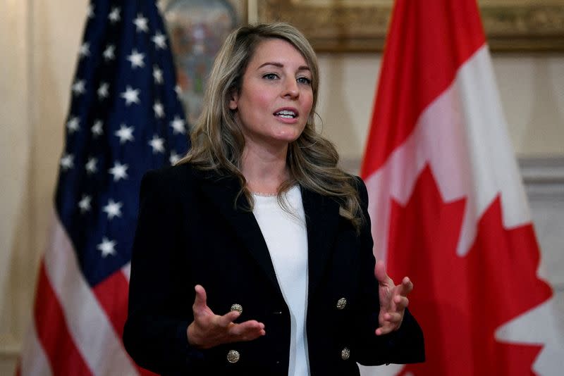 FILE PHOTO: US Secretary of State Antony Blinken meets Canadian FM Melanie Joly