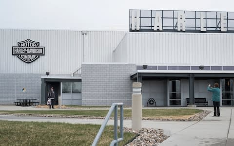 Harley Davidson's vehicle and powertrain operations plant in Kansas City - Credit: Neville Elder for The Telegraph