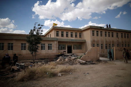 The school building where the population of the village of Kojo was rounded up by Islamic State militants, who then separated men from women, in Kojo, Iraq June 1, 2017. REUTERS/Alkis Konstantinidis