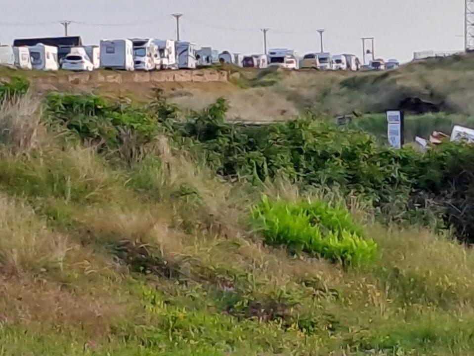 The Northern Echo: Motorhomes and caravans parked at South Gare