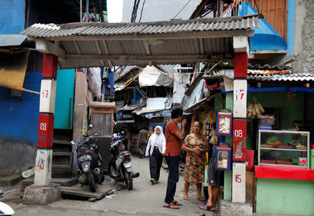 A view of the neighbourhood where Indonesian woman Siti Aishah, a suspect in the murder of Kim Jong Nam, used to live in Tambora district in Jakarta, Indonesia, February 17, 2017. REUTERS/Fatima El-Kareem