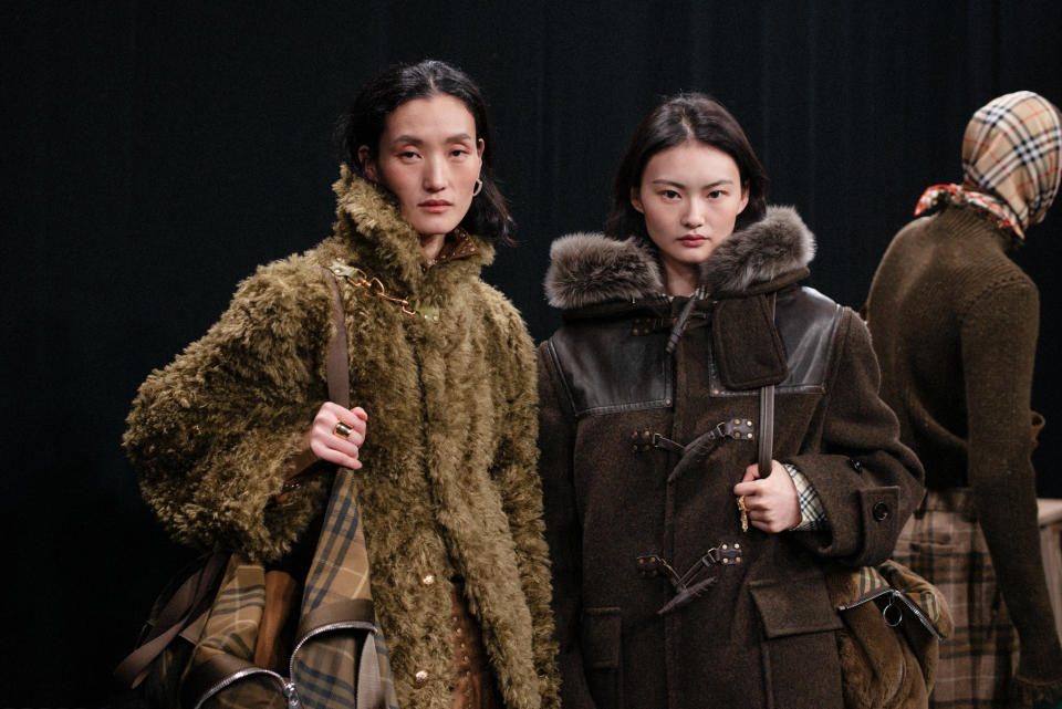 Backstage at Burberry Fall 2024 Ready-to-Wear Collection at London Fashion Week