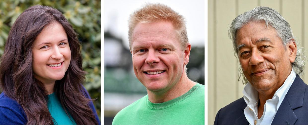 District 1 City Councilor candidates are, from left, Jennifer Pacillo, David Peterson and Larry Shetler.