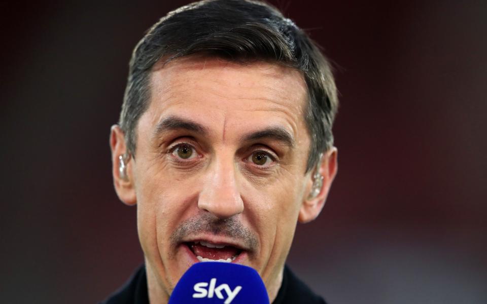 SOUTHAMPTON, ENGLAND - SEPTEMBER 20: TV Pundit Gary Neville is seen prior to the Premier League match between Southampton FC and AFC Bournemouth at St Mary's Stadium on September 20, 2019 in Southampton, United Kingdom - Getty Images Europe