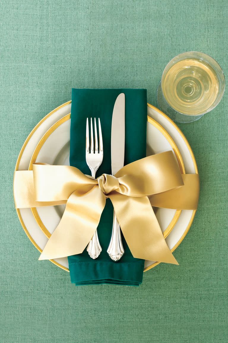 Plates Wrapped in a Bow