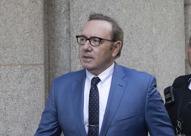 Kevin Spacey pictured arriving in court on Thursday morning. (Photo: Anadolu Agency via Getty Images)