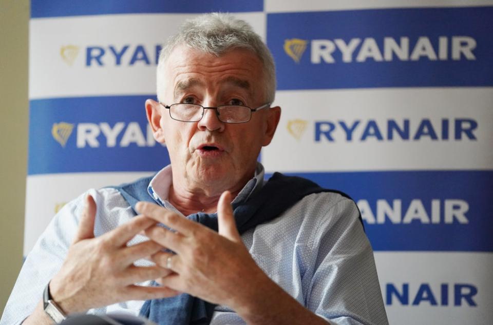 Ryanair boss Michael O’Leary (Jonathan Brady/PA) (PA Wire)