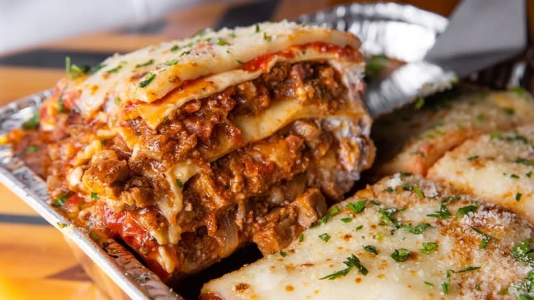 Brisket lasagna at Zoli's NY Pizza