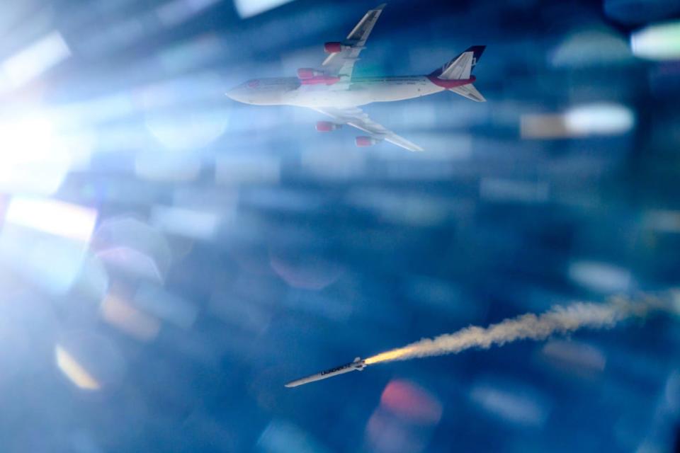 <div class="inline-image__caption"><p>Virgin Orbit's Boeing 747 carrier plane releases the company's LauncherOne rocket.</p></div> <div class="inline-image__credit">Virgin Orbit</div>