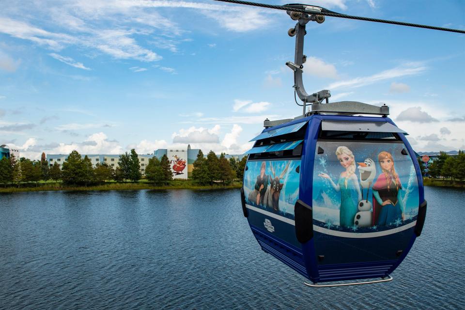 Disney Skyliner, an air gondola service connecting Disney Worlds' 30-plus hotels and resorts to its four theme parks, debuted in 2019. There are also buses,  water taxis, ferries, trams and walking trails.