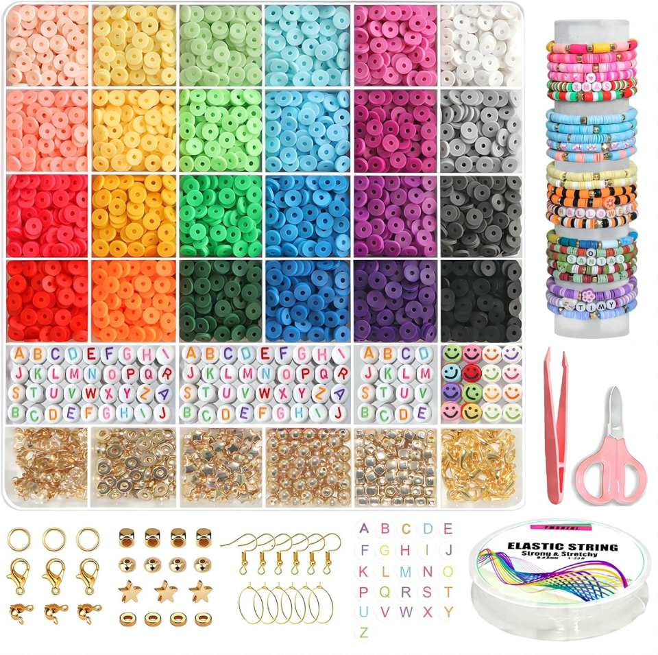 YMSDZHL 6000+PCS Clay Beads Bracelet Making Kit