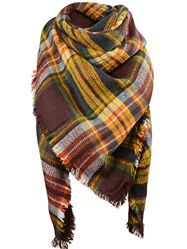 Plaid Blanket Thick Winter Scarf Tartan