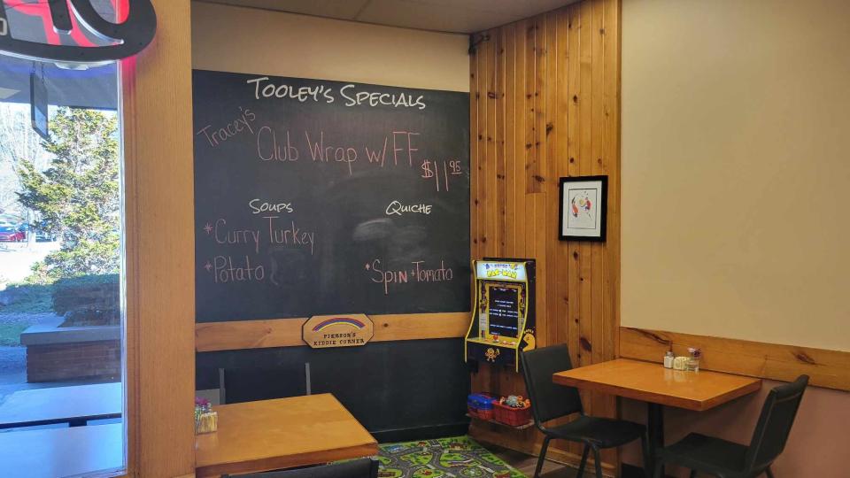 Tooley's Cafe is located at Laurel Park Shopping Center off of Brevard Road.