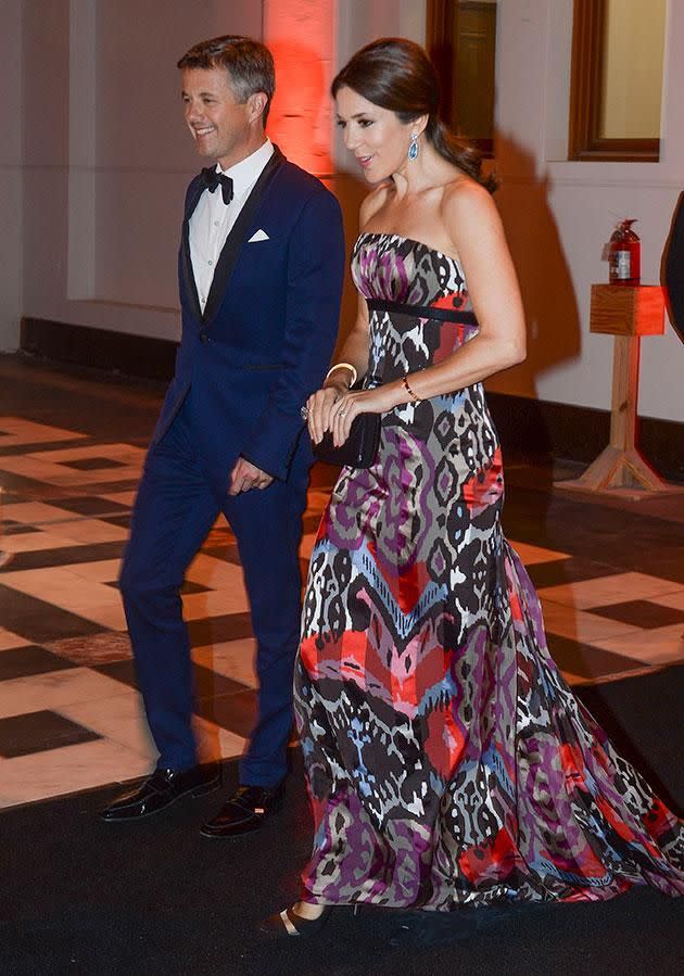 She was accompanied at The Grand Ball by her husband Prince Frederik. Photo: Getty.