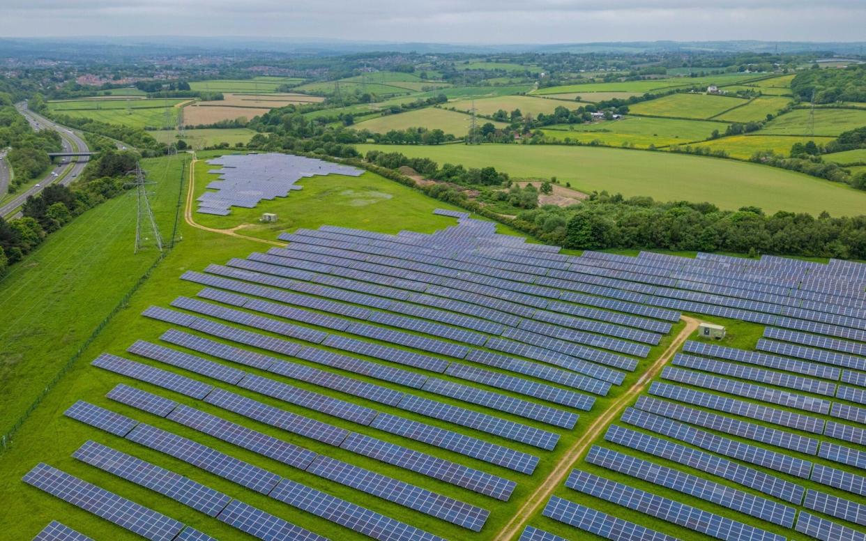 A solar farm near Chesterfield