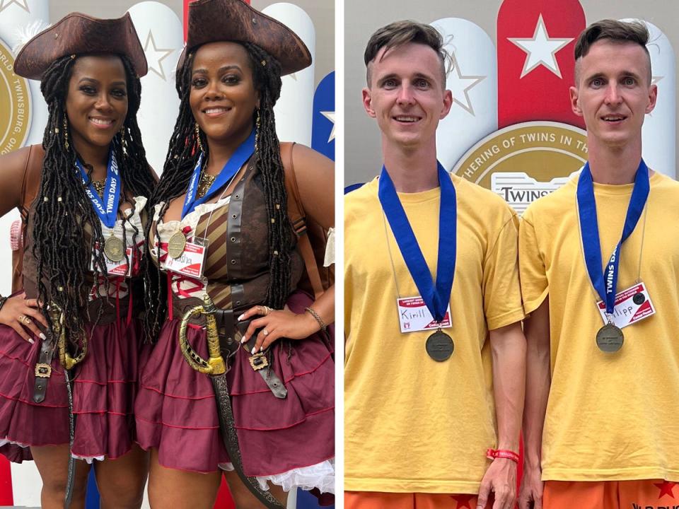 Qeisha and Keisha Bowden and Kirill and Filipp Revega were all winners of the look-alike contests in their age groups.