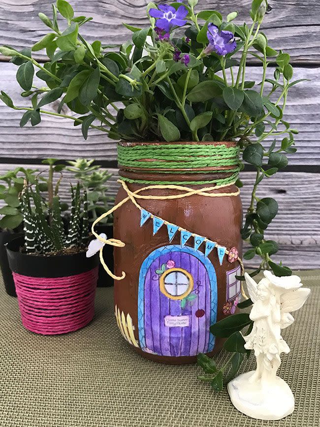 mason jar fairy garden