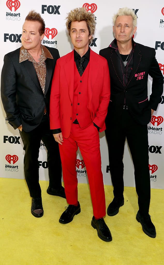 <p>Tr&eacute; Cool, Billie Joe Armstrong, Mike Dirnt of Green Day</p>