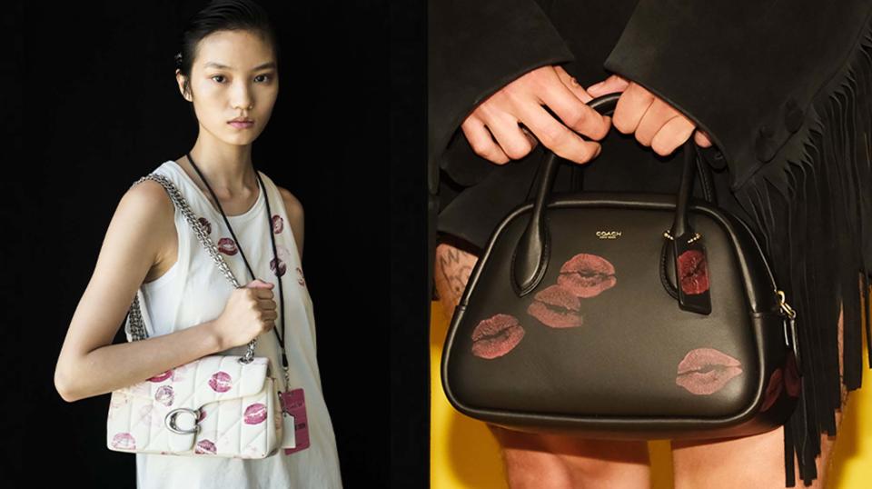 Coach kiss-covered bags seen backstage at NYFW