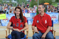 Pictured: (l-r) Lynn and Rick Raisman during the 2012 Summer Olympic Games on July 31, 2012 in London, England -- (Photo by: Dave Hogan/NBC/NBCU Photo Bank via Getty Images)