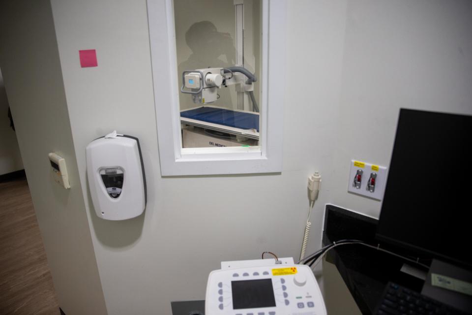 The x-ray room of Holland's new AFC Urgent Care Friday, Aug. 18, 2023, in Holland.