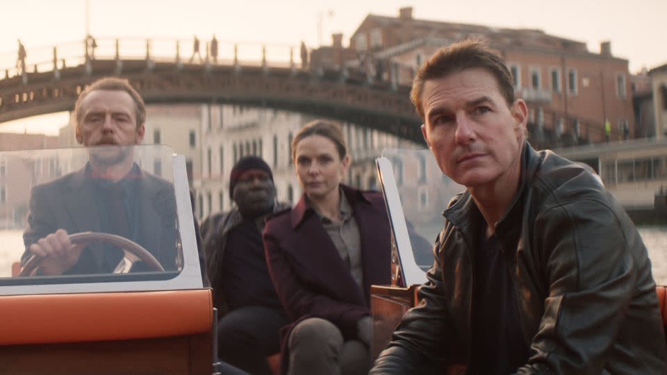 Getting the gang back together: Simon Pegg, Ving Rhames, Rebecca Ferguson and Tom Cruise in the seventh film in the "Mission Impossible" franchise. - Paramount Pictures