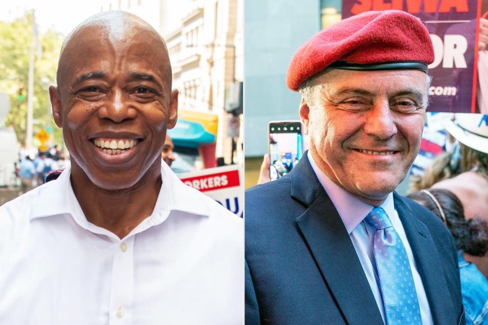 NYC mayor candidates Eric Adams and Curtis Sliwa