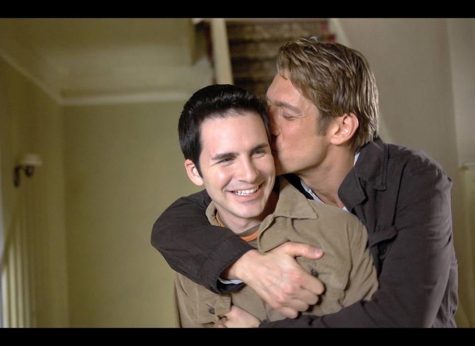 For the first two seasons of "Queer As Folk," we thought that Michael Novotny (Hal Sparks) would never get past his obsession with his best friend Brian Kinney (Gale Harold) -- but then he met writer and fellow comic book lover Ben Bruckner (Robert Gant) and his love life took a turn for the better. Together, Michael and Ben had to deal with Ben's steroid use and his HIV, but eventually the two celebrated their marriage in Canada, with Brian by Michael's side, and they eventually had two children. Sure, Ben might think they're "conformist homosexuals," but we're just happy Michael finally got the happy ending that he deserved. They may not have been the show's most popular couple, but they were the cutest. (Sorry, Brian and Justin fans!)