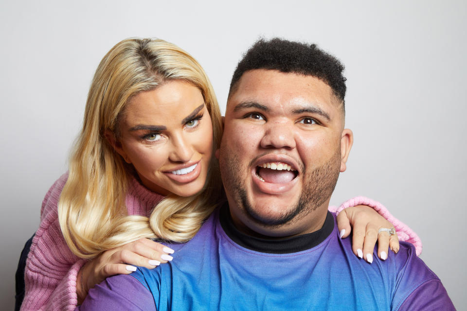 Katie Price is a carer for her eldest son Harvey. (BBC)