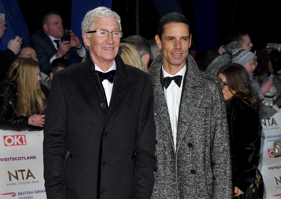 Paul O’Grady and Andre Portasio at the National Television Awards in 2019 (Getty Images)