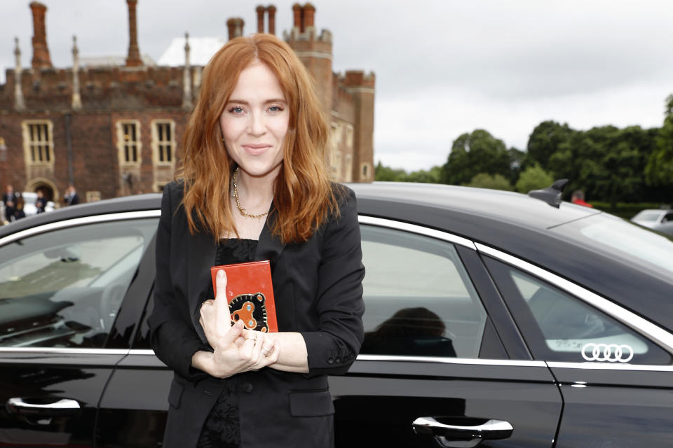 Angela Scanlon arrives at the Audi Sentebale Concert at Hampton Court Palace on June 11, 2019 in London, England. (Photo by David M. Benett/Dave Benett/Getty Images for Audi)