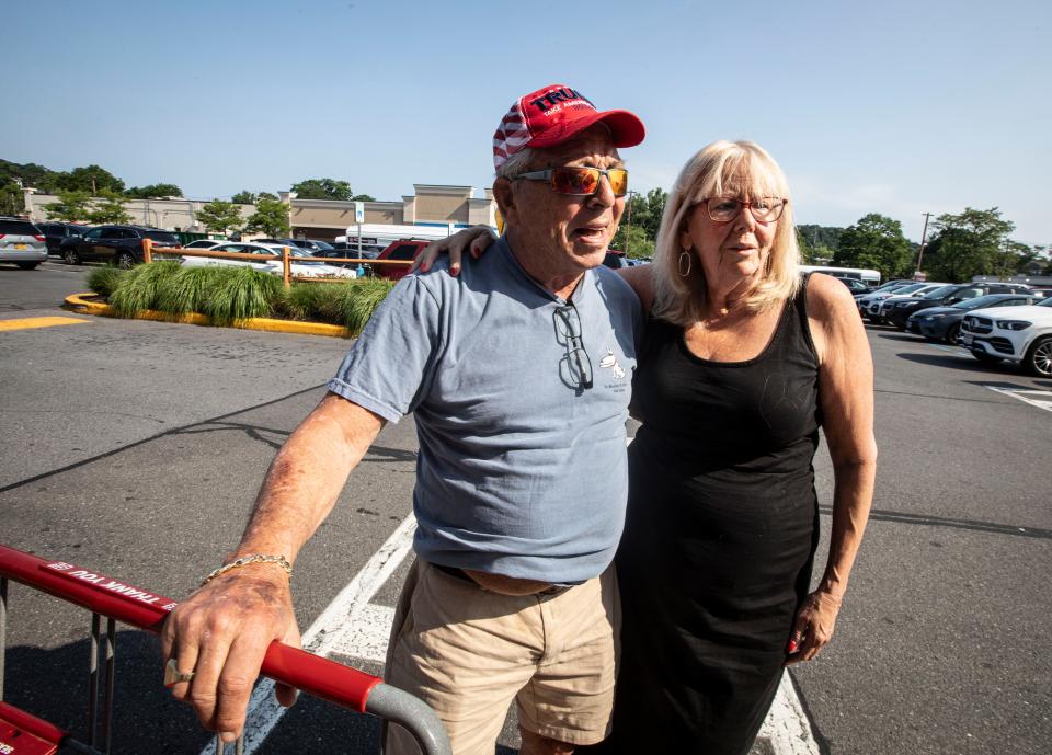 Paul and Linda Weiss of Ossining both said that they think "people are going to finally see the Democrats as they truly are...living liars". The couple spoke outside BJ's Wholesale Club in Greenburgh July 14, 2024, one day after former President Donald Trump was grazed by a bullet during an assassination attempt at a campaign rally in Pennsylvania.