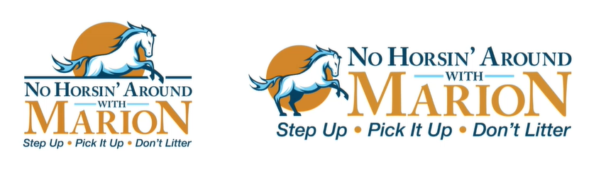 Marion County's litter campaign will use a logo similar to this one but with a version of the county seal behind the horse.