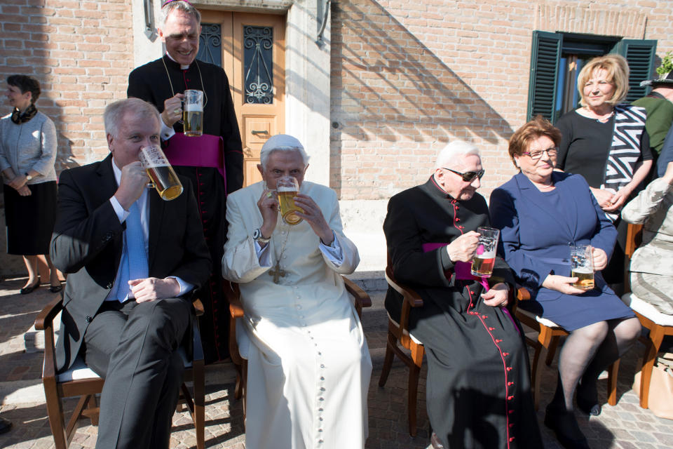 The party was held at a monastery on Vatican grounds. (Photo: Osservatore Romano/Handout via Reuters)