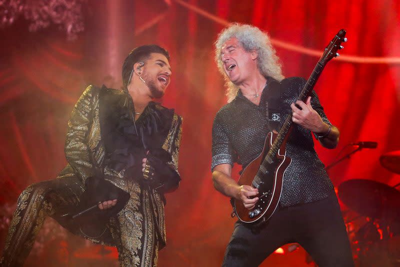 FILE PHOTO: Lambert and May of Queen perform onstage at the 2019 Global Citizen Festival at Central Park in New York