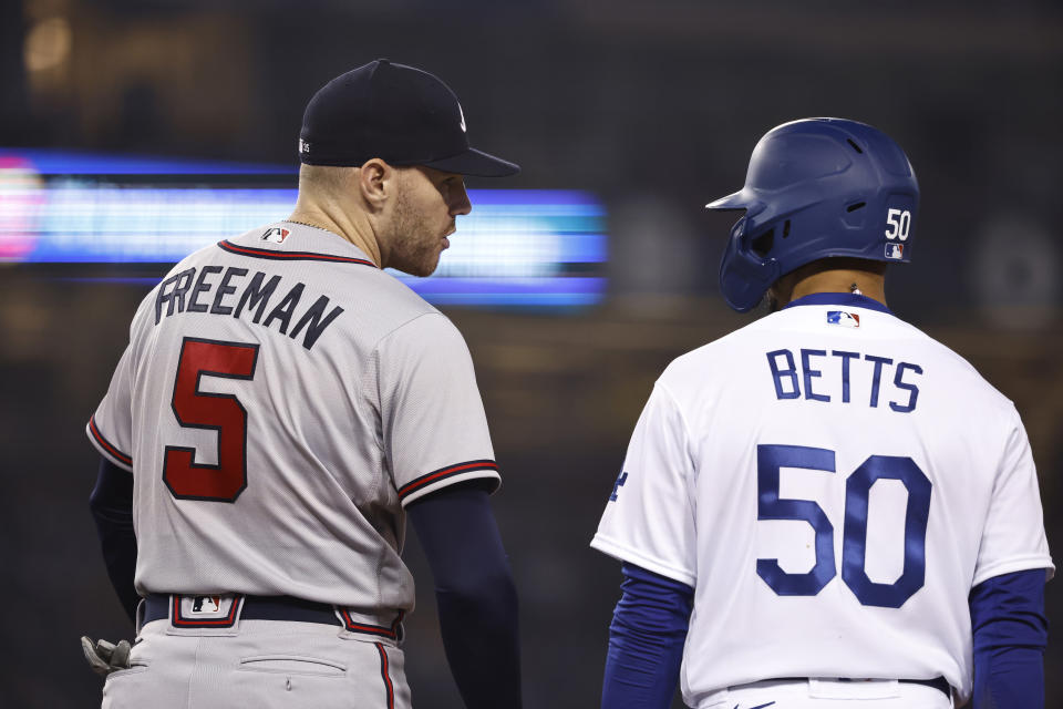 Freddie Freeman will join Mookie Betts on the Los Angeles Dodgers, a team that almost requires a recent MVP winner to improve. (Photo by Michael Owens/Getty Images)