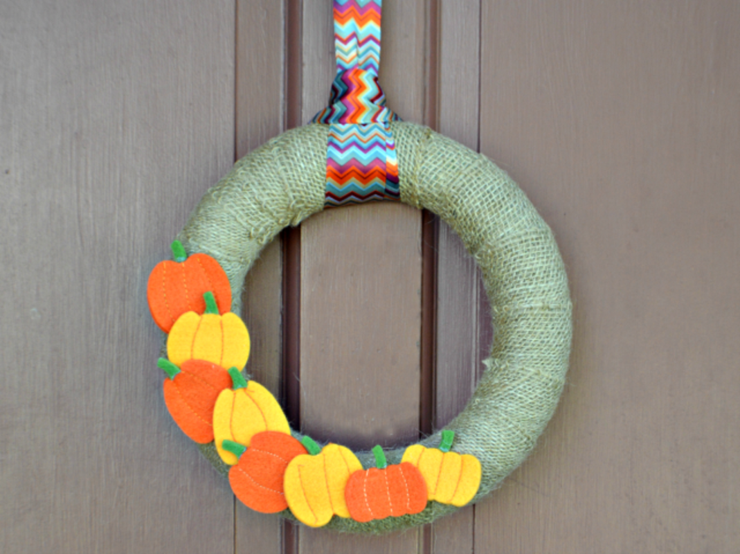 <p>My Sweet Sanity</p><p>You can find this adorable wreath project at <a href="http://mysweetsanity.com/fall-pumpkin-wreath/" rel="nofollow noopener" target="_blank" data-ylk="slk:My Sweet Sanity;elm:context_link;itc:0;sec:content-canvas" class="link rapid-noclick-resp">My Sweet Sanity</a>.</p>