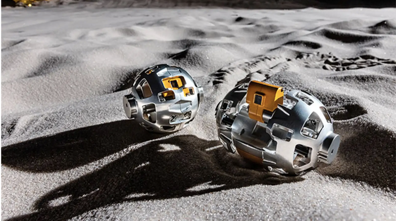 Conceptual image showing the SORA-Q transformable robot working on the Moon. 