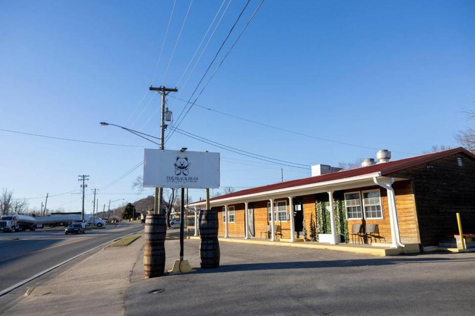 The Black Bear Pasta and Steak House restaurant in Irvine is about an hour drive from Lexington.